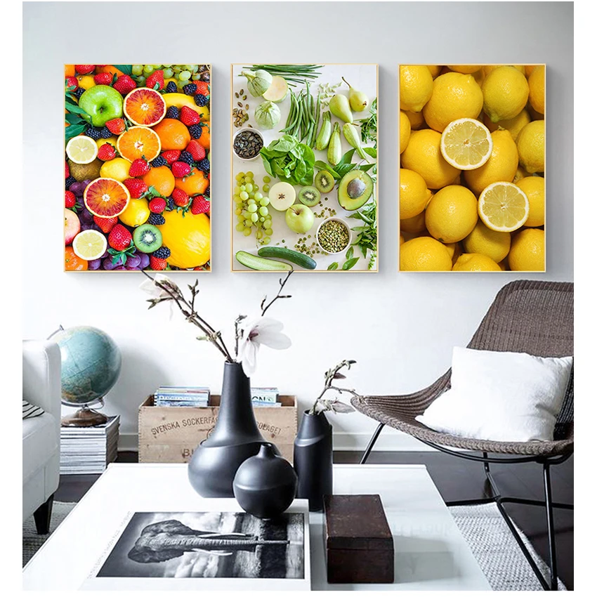 Картины на холсте с изображением еды модульные кухонные плакаты принтом в