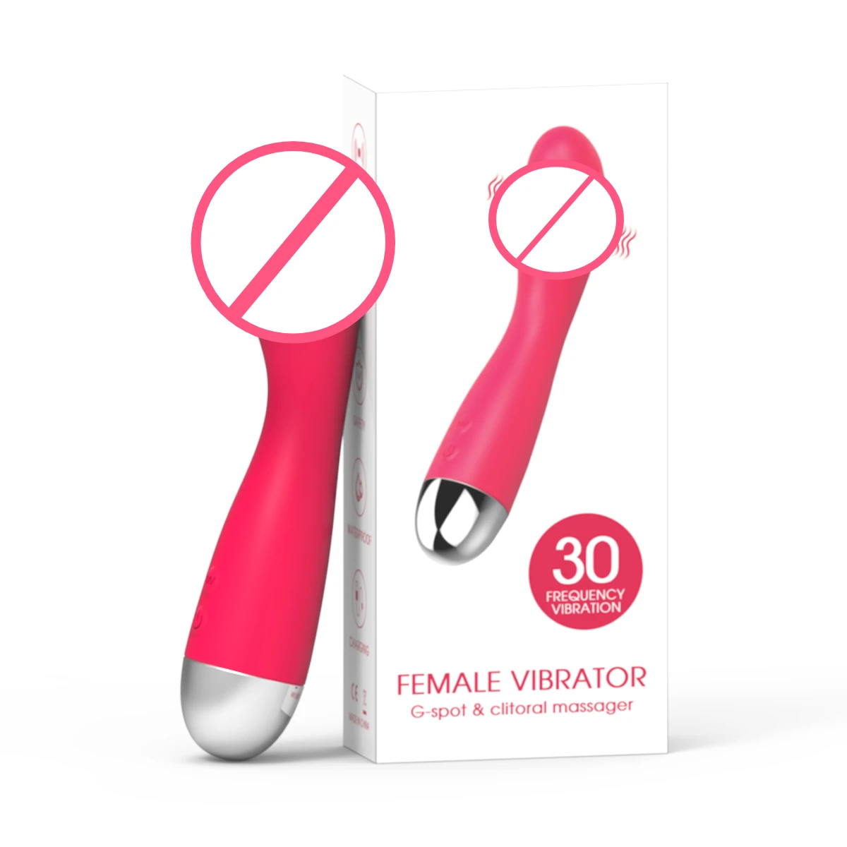 

Женский Вибратор для стимуляции клитора и точки G, силиконовый вибратор для мастурбации, секс-игрушки для взрослых, фаллоимитатор, устройство, 30 частоты, перезаряжаемая силиконовая палочка