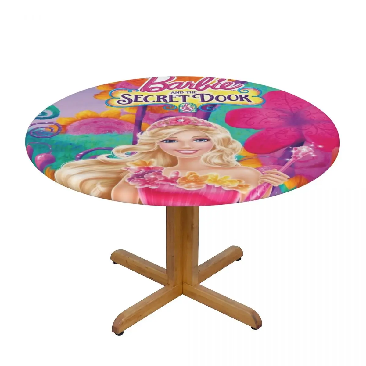 Очаровательная школьная скатерть Disney для Барби круглая эластичная