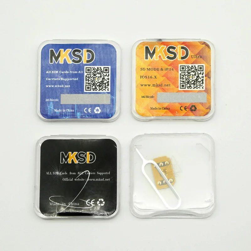 Лотки Для Карт MKSD Ultra V5.5 SIM/SD iPhone 6/7/8/X/XS/XR/XSMAX/11/12/13PM — Черные/синие Разблокированные