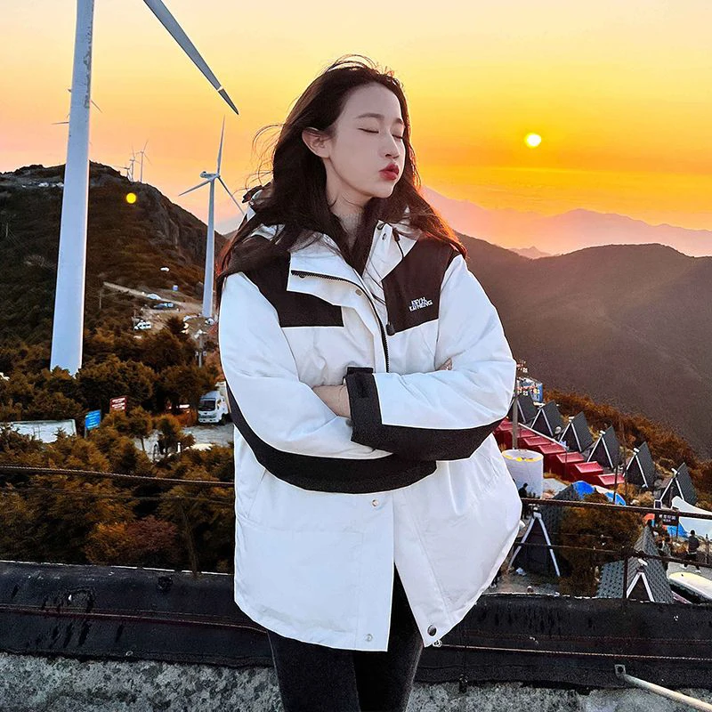 2022 winter new tooling style Pie Overcome Cotton Padded Small Thick Cotton Coat Men Jacket  Men Clothing  Winter Jacket Men