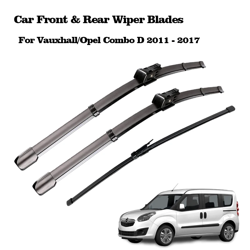 

Set For Vauxhall Opel Combo D 2011 2012 2013 2014 2015 2016 2017 Car Front Rear Wiper Blades Windshield Windscreen Window Washer