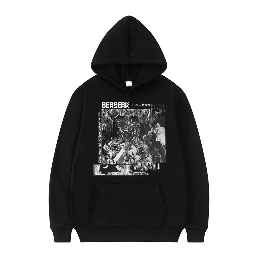 

Anime Berserk Guts 2022 Japanese Streetwear Comic Hoodie Winter Long Sleeve Loose Casual Sports Man Hoodies Tide Hip Hop Style