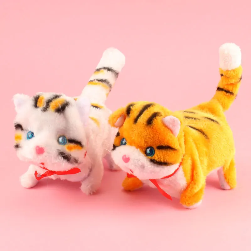 

Small Electric Robot Cat Plush Toy Lucky Cat Action Figure Calling Cat Stuffed Soft Doll Mini Plush Shaking Birthday Dancing Toy