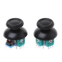 2pcs 3d analog axis joystick module potentiometer with black thumb sticks for playstation 4 ps4 controller repair drop shipping