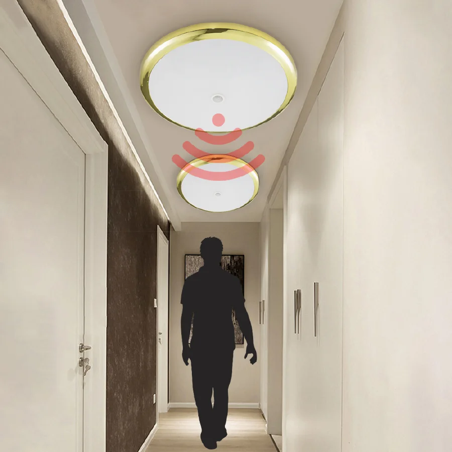 

Светодиодный потолочный светильник Zerouno с датчиком движения, Современная водонепроницаемая лампа для прихожей, коридора, лестницы, дома, ку...