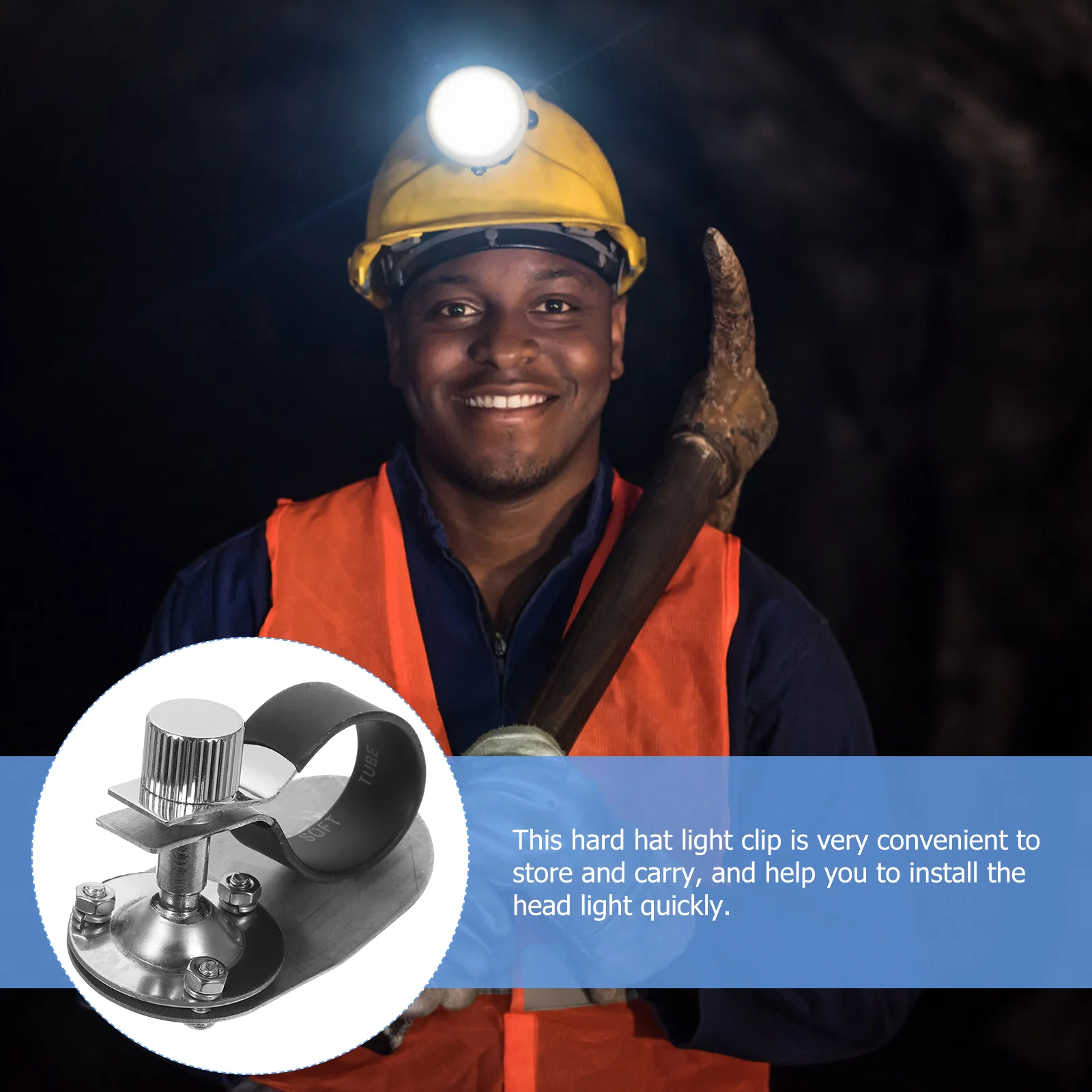 Зажим для каски на боковом держателе фонарика Зажимы шляп фар без перфорации