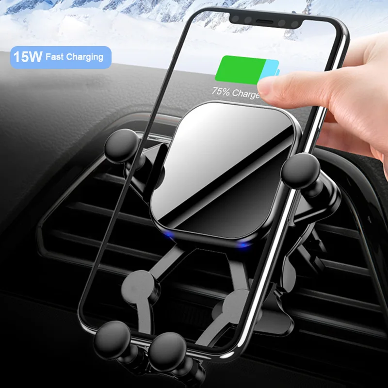 Automatic 15W Car Wireless Charger Magnetic USB Infrared Sensor Phone
Holder Mount for iPhone 12 11 XS XR X 8 Samsung S20 S10