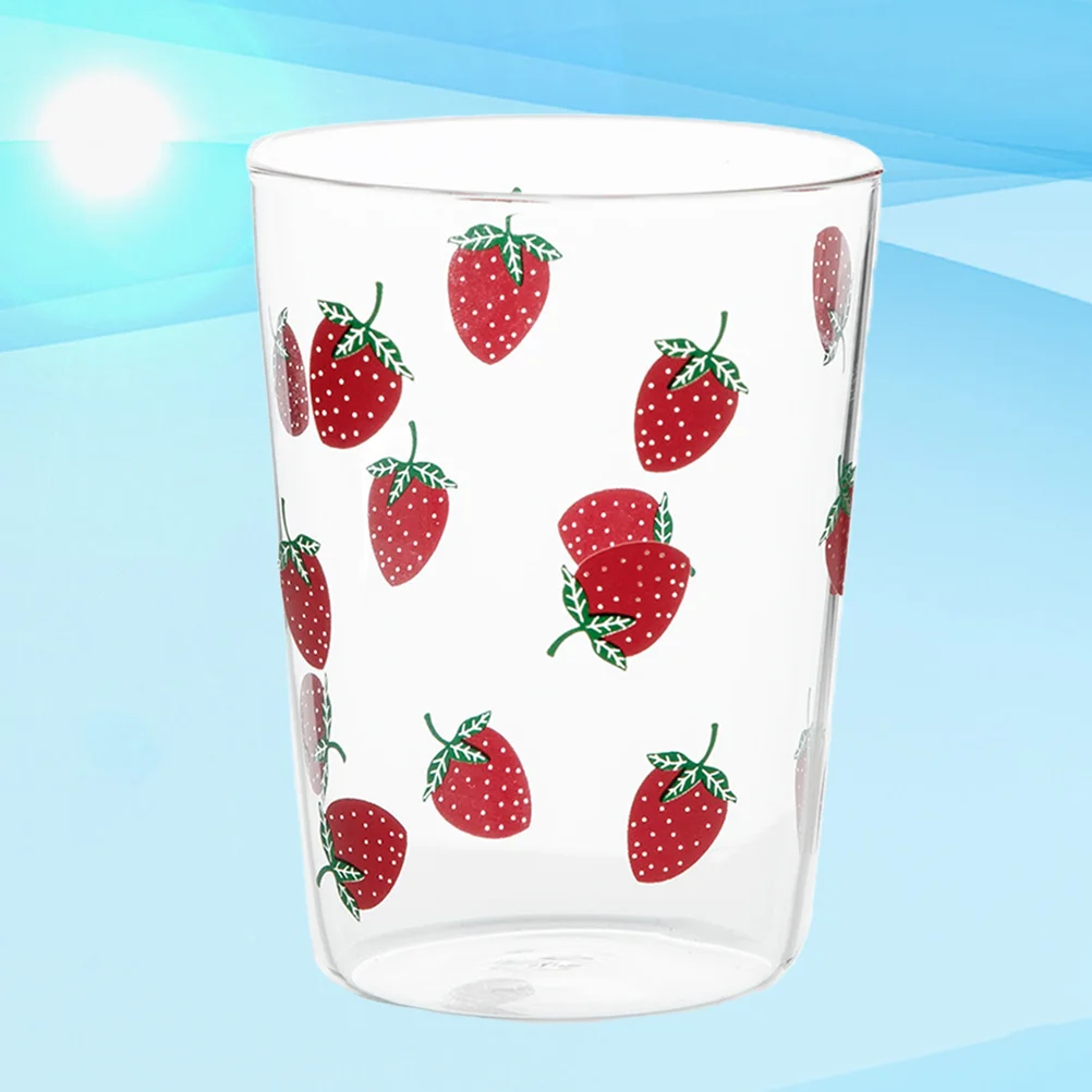 

Cup Glasses Glass Water Mug Drinking Tumbler Strawberry Coffeeclear Cups Beverage Beer Iced Summer Fruits Travel Picnic Tea