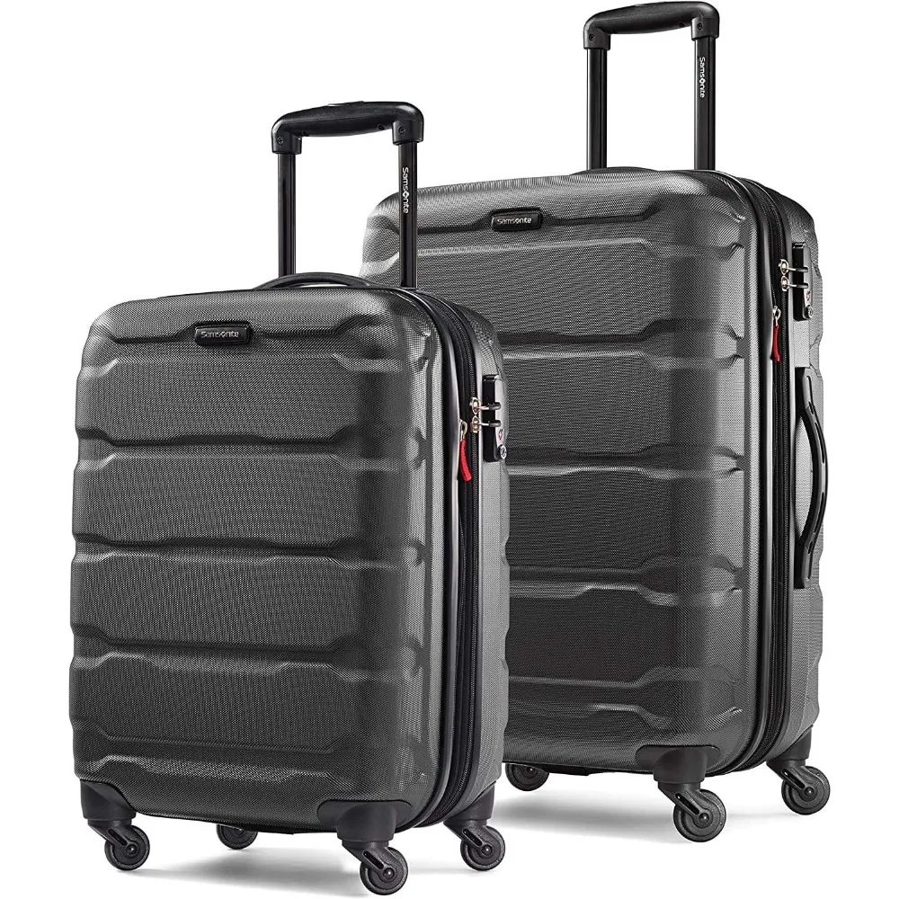 

Samsonite Omni PC жесткий расширяемый чемодан с колесами-спиннером, черный, набор из 2 предметов (20/24)