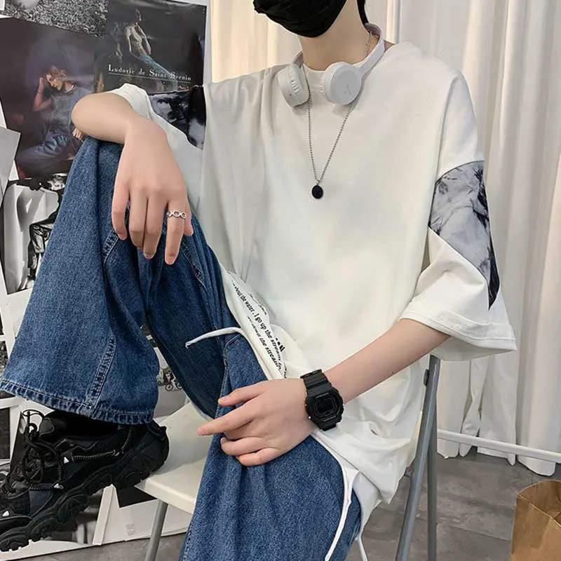 Модные повседневные футболки с круглым вырезом и коротким рукавом принтом