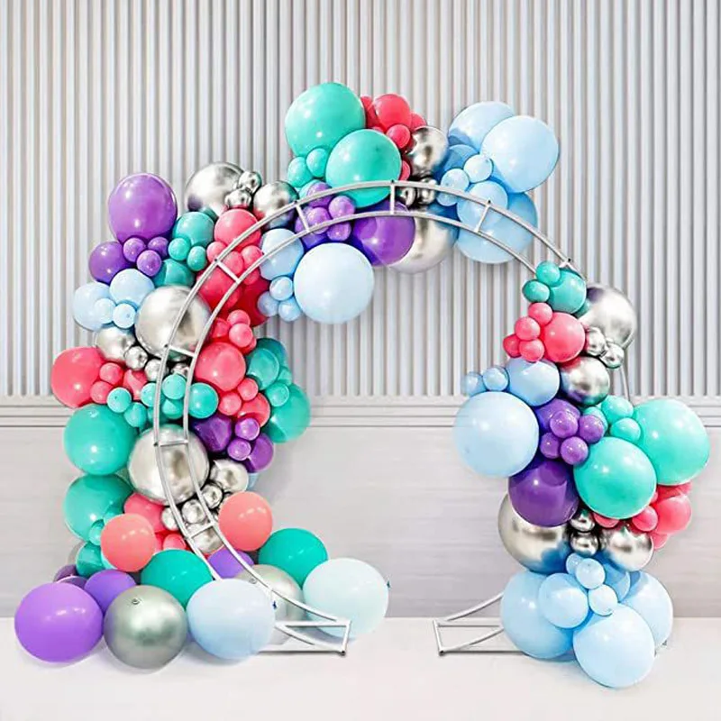 

143pcs Tiffany Blue Balloon Garland Arch Kit Purple Metal Silver Balloons Baby Baptism Shower Birthday Wedding Party Decorations