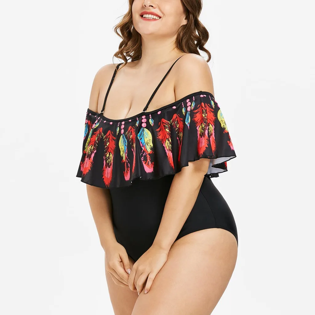 

Padded Plus Sexy One Women Tankini Swimwear Bikini Swimsuit Piece Size Swimwear Suits With Skirt