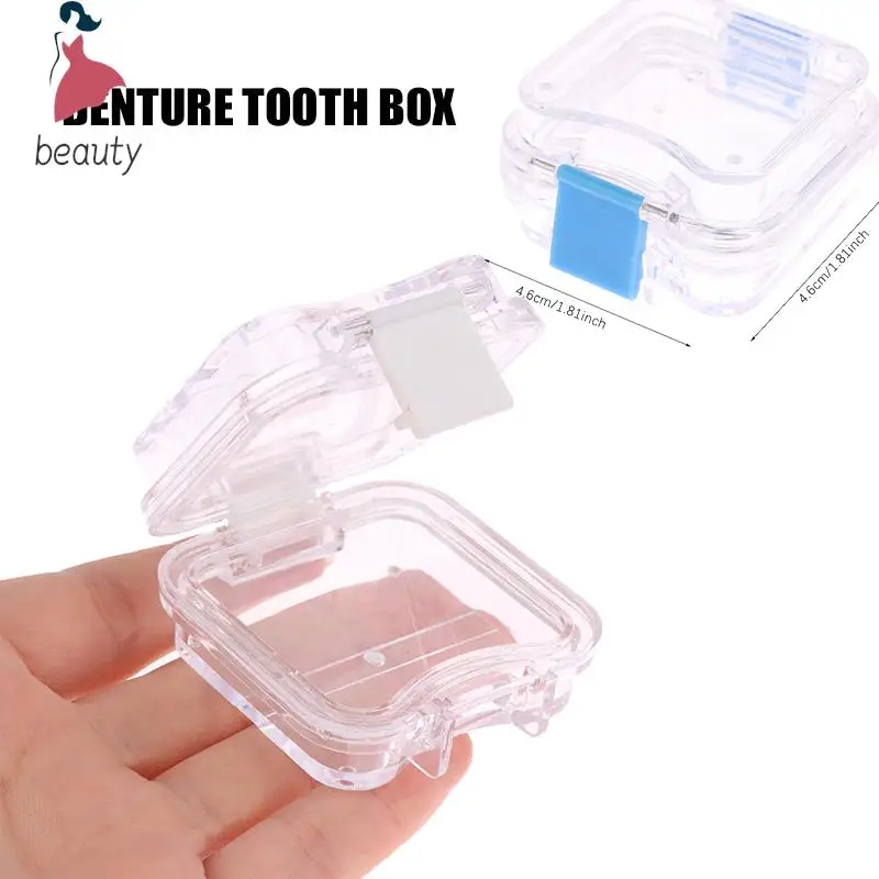 

1Pcs Plastic Denture Tooth Box With Film Milk Tooth Dental Storage Box Dental Laboratory Teeth Box Implant Membrane Tooth Boxs