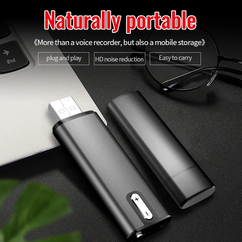 

Portable USB Voice Recorder Small Professional HD Noise Reduction Conference MP3 Flash Drive Digital Audio Record