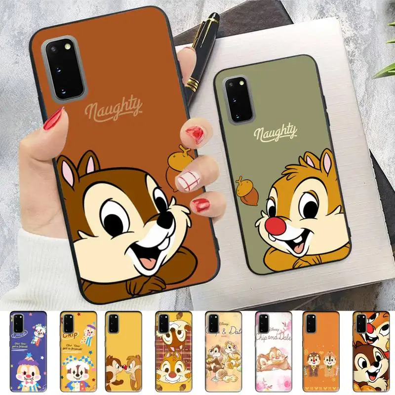 

MINISO Chip 'n' Dale Phone Case for Samsung S10 21 20 9 8 plus lite S20 UlTRA 7edge