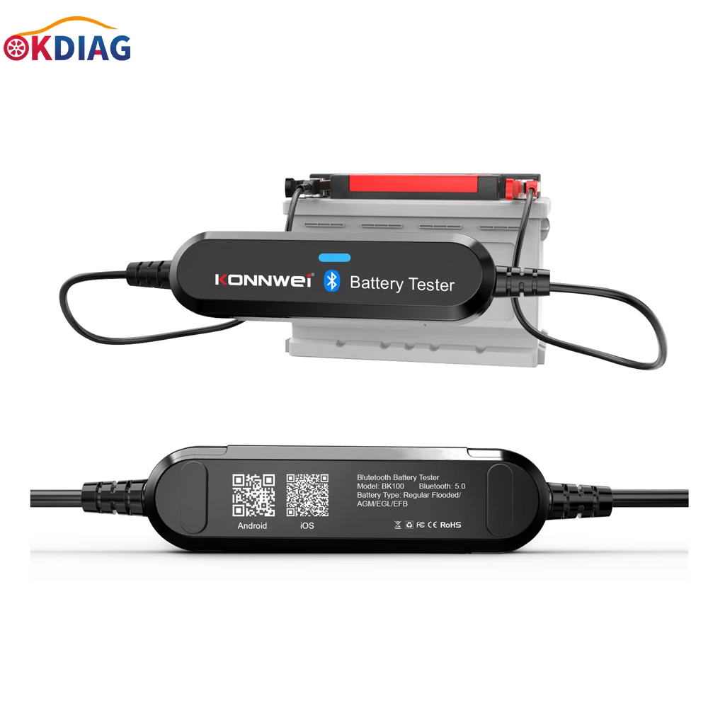

Анализатор батареи KONNWEI BK100, Bluetooth, 6 в, 12 В, 100-2000 CCA, 12 В