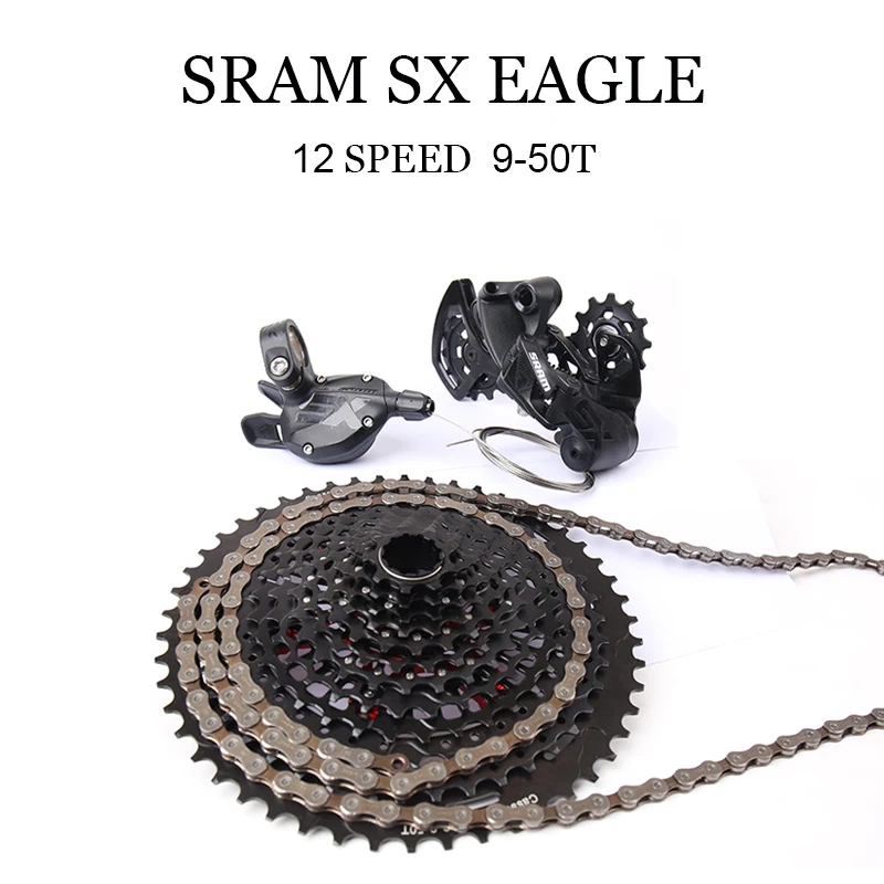 

2021 SRAM SX EAGLE 1x12 12 Speed Bicycle Groupset Kit Trigger Shifter Rear Derailleur Chain 9-50T Cassette XD Driver Freewheel