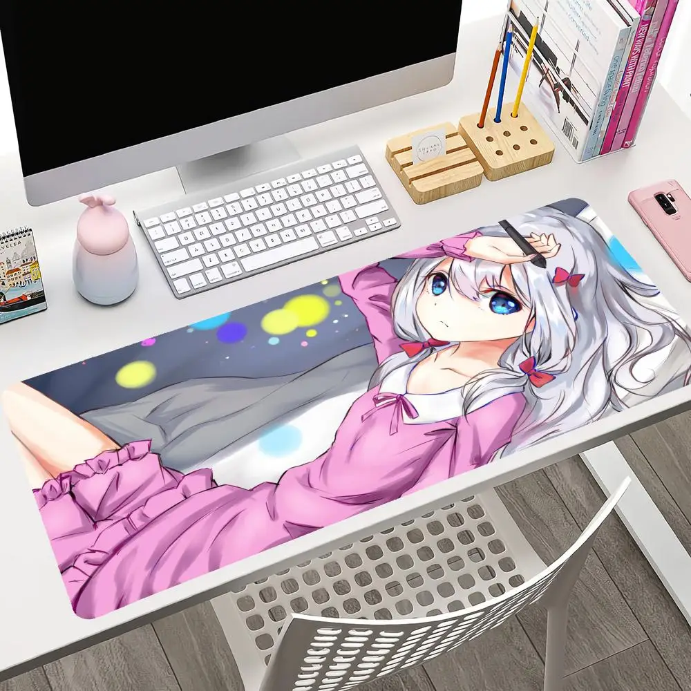 Коврик для мыши с рисунком аниме Izumi Sagiri большой игровой коврик утолщенный