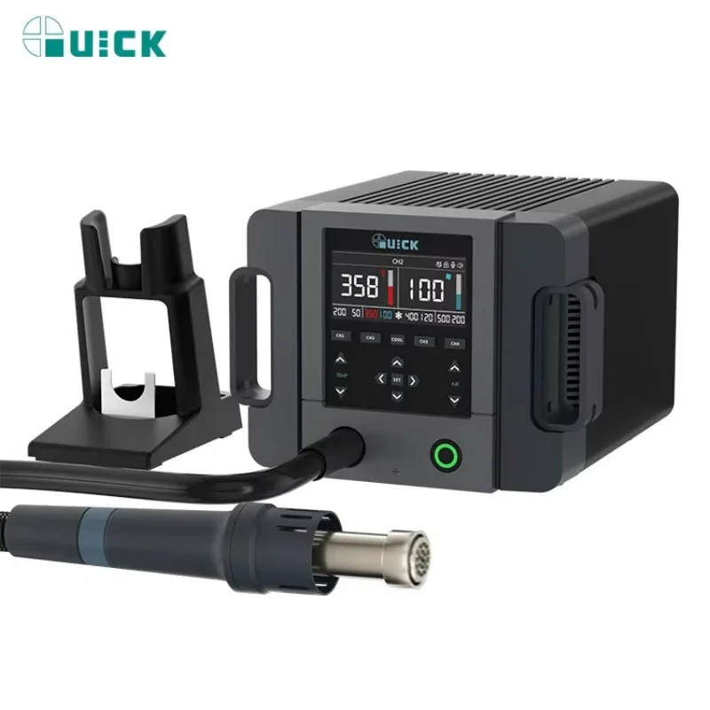 Фото Паяльная станция Ranlraka QUICK 861PRO Smart с горячим воздухом для ремонта материнских плат мобильных телефонов и микросхем (PCBA) №3
