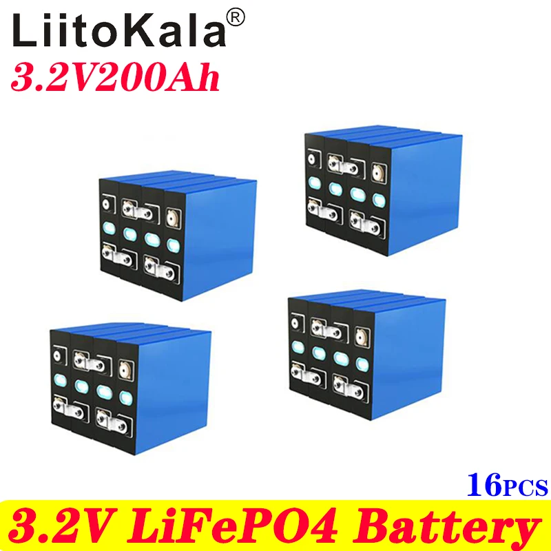 

Батарея LiitoKala, литий-железо-фосфатная, 3,2 в, 12 В, 16 шт.