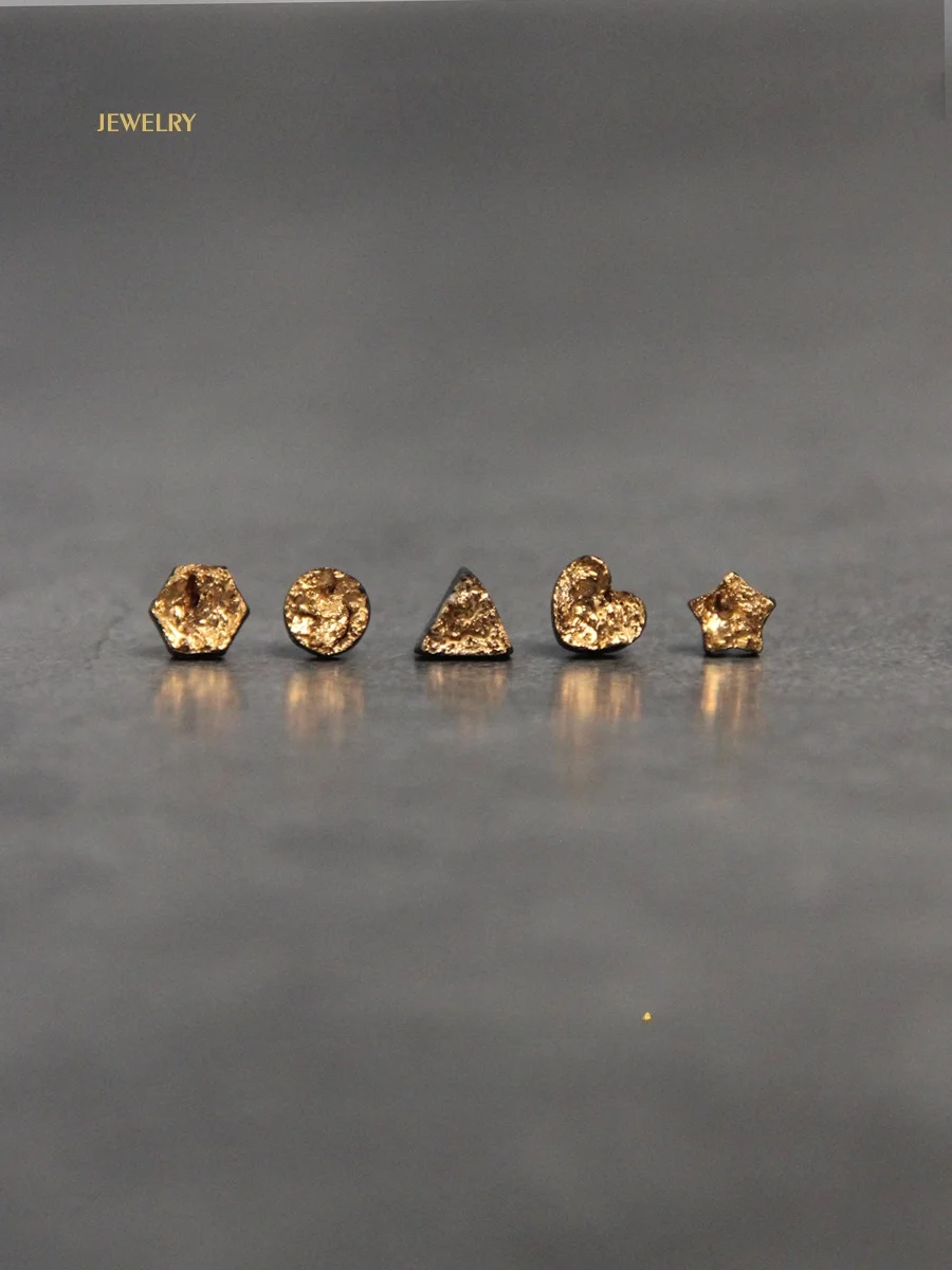 Оригинальные керамические серьги Gold Sle универсальные высококачественные черные