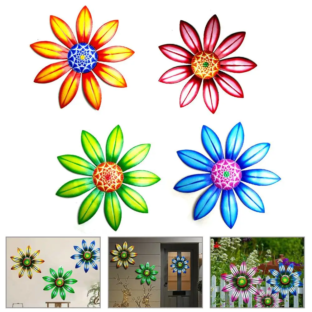 

Metal Flower Wall Decor Art Sculpture Outdoor Hanging Ornament Aesthetic Home Room Garden Decoration Accessories