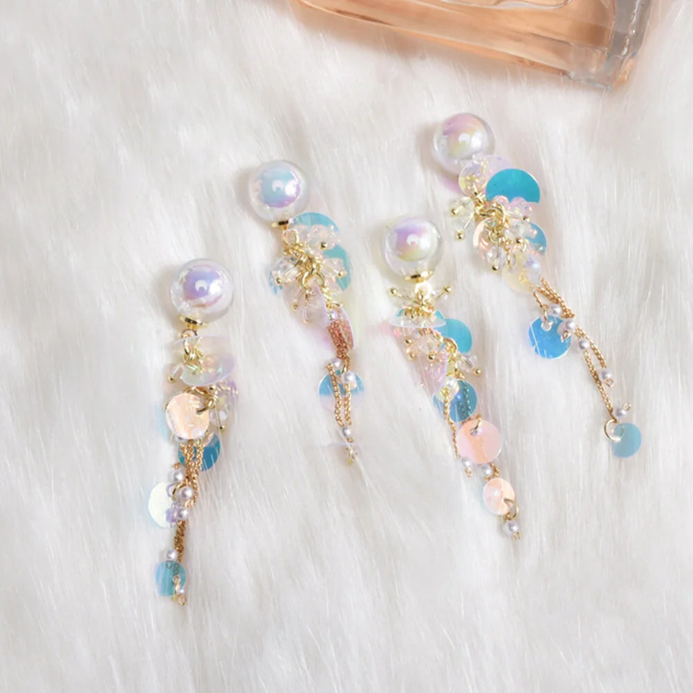 

Декоративная наклейка для ногтей с изображением русалки, хрустальный шар, украшение, флэш-маникюр, подвеска на кончик пальца