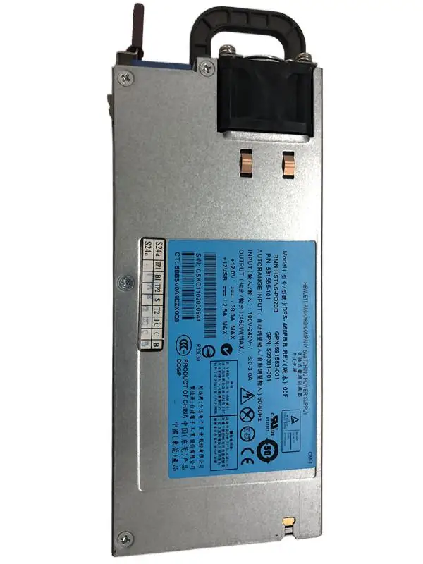 Оригинал 100% Аутентичный 593188-B21 591553-001 599381-001 591555-101 детской модели 460 Вт