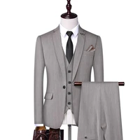 suit vest pantsmale korean version slim business casual suit suit three piece suitmen striped suit wedding suits for men