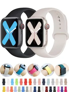 Original Silicone Strap For Apple Watch Ultra 2 Band 49mm 44mm 40mm 45mm 41mm 42mm 38 45 mm bracelet iwatch series 7 8 se 3 6 9