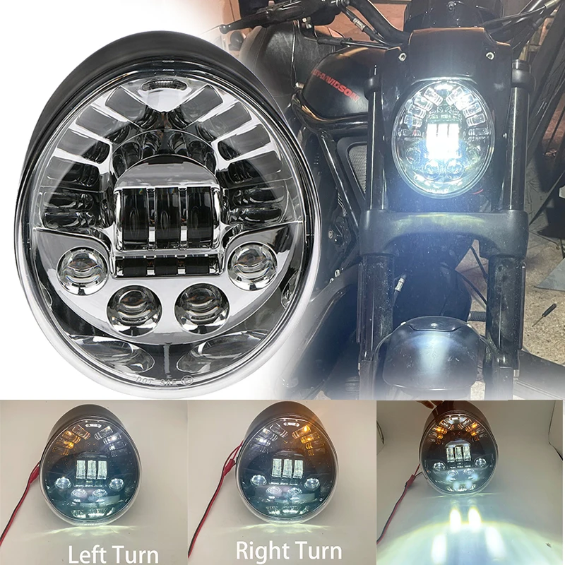 Фото Светодиодная фара VRSC/V-ROD с дневными ходовыми огнями, овальная фара для V Rod, VRSCF, VRSC, V-Rod Muscle, VRSCR №2