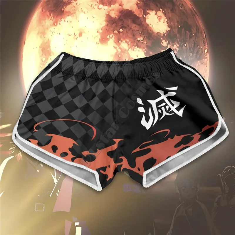 

Demon slayer corps Trunk 3D Printed Women Shorts Summer Beach Shorts Elastic Waist Shorts Quick Drying shorts Cosplay Clothes