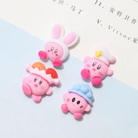 5pcs kirby toys anime games cute pink mini kirby model diy decoration phone shell hairpin accessories water cup manicure toys