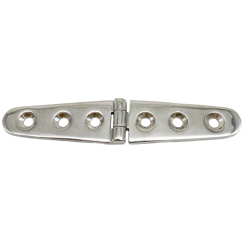 

Stainless Steel 316 Strap Hinge with 6 Holes Mirror Polish Marine Boat Hardware Cast Door Strap Hinges