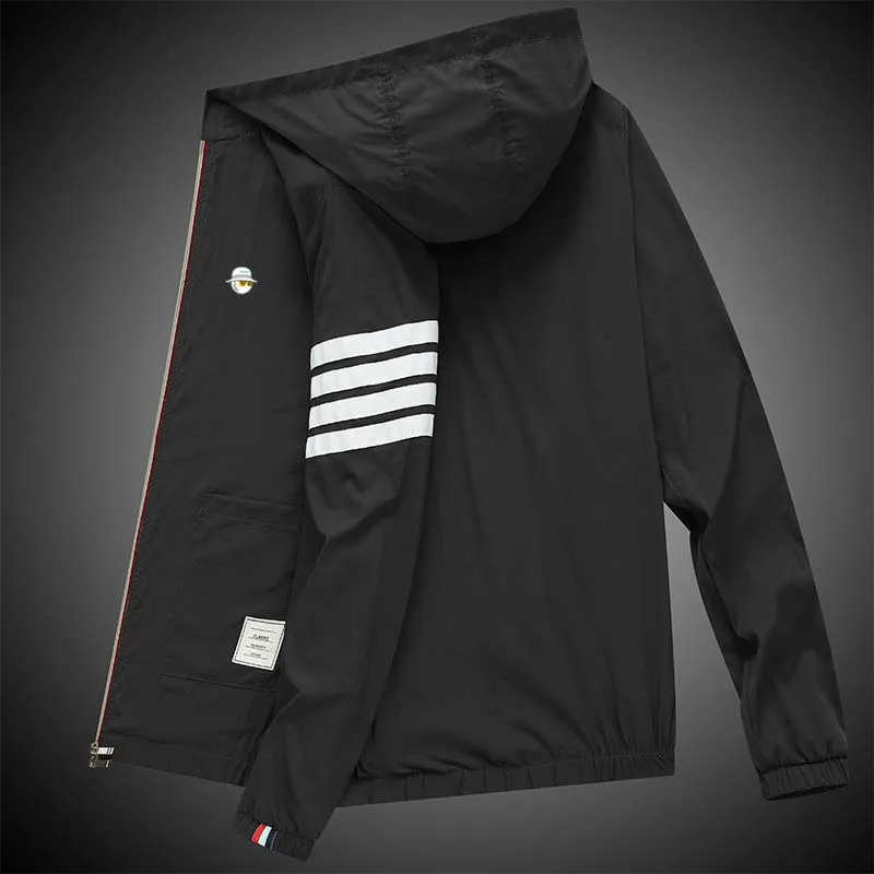 Men's Malbon Embroidery Logo Skin Golf Jacket Quick Dry Sunscreen Waterproof UV Thin Outwear Ultra-Light Breathable Hooded Coat