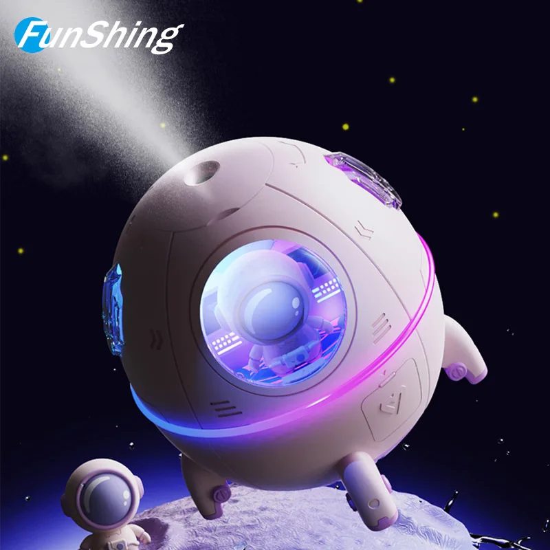 Funshing Cute Air Humidifier Ultrasonic Car Aroma Essential Oil Diffuser Night Light Cool Mist Mask For Home Purifier