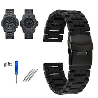 plastic steel light watchband 23mm carbon fiber strap for luminox 3080 3150 3051 sport mans black bracelet watches accessories