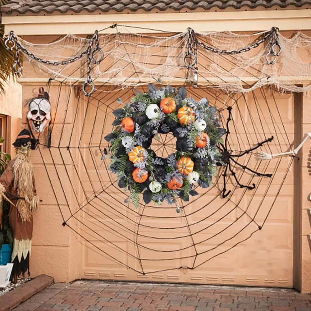 

Искусственная гирлянда на Хэллоуин, длительный праздничный реквизит, инновационное украшение для вечеринки на Хэллоуин, имитация венка