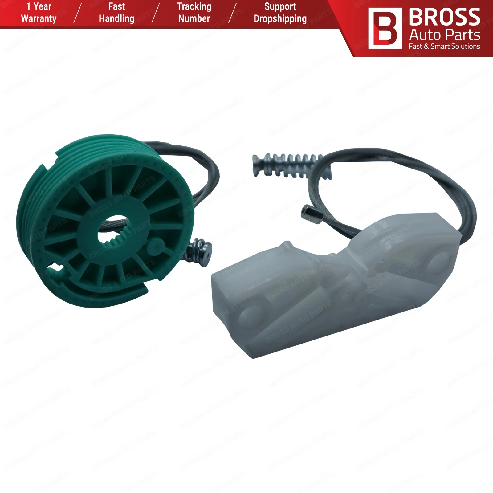 Комплект электростеклоподъемника Bross BWR1119 левая дверь заднего четверти для Mercedes