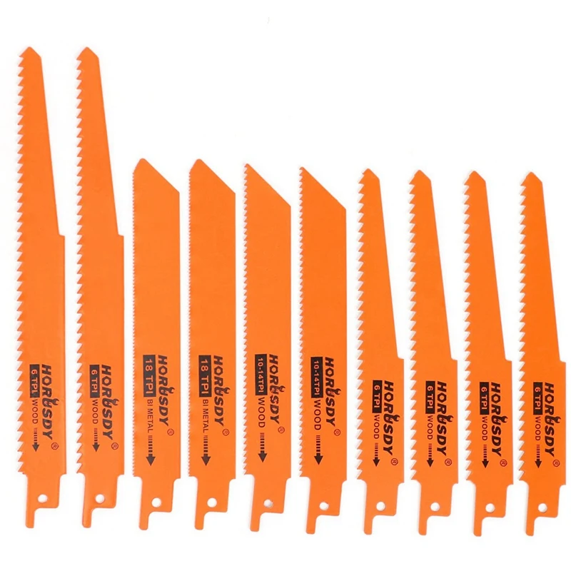

HORUSDY Metal Reciprocating Saw Blade Set/Wood Pruning Saw Blades for Cutting Metal Materials (10Piece)