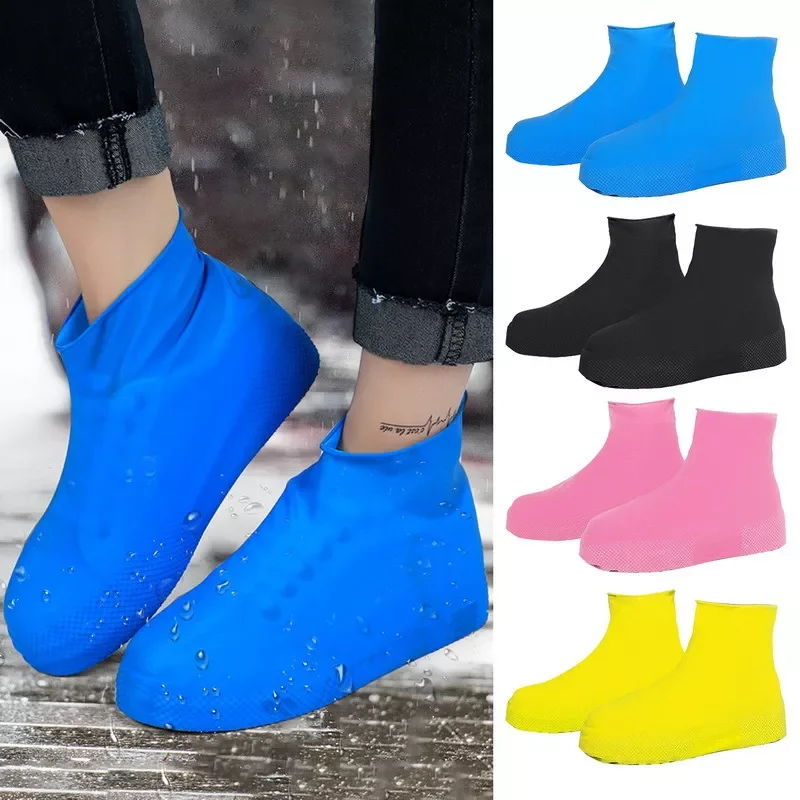 

Boots Waterproof Shoe Cover Silicone Unisex Shoes Protectors Waterproof Non-Slip Shoe Covers Reusable Outdoor Rainy Boots