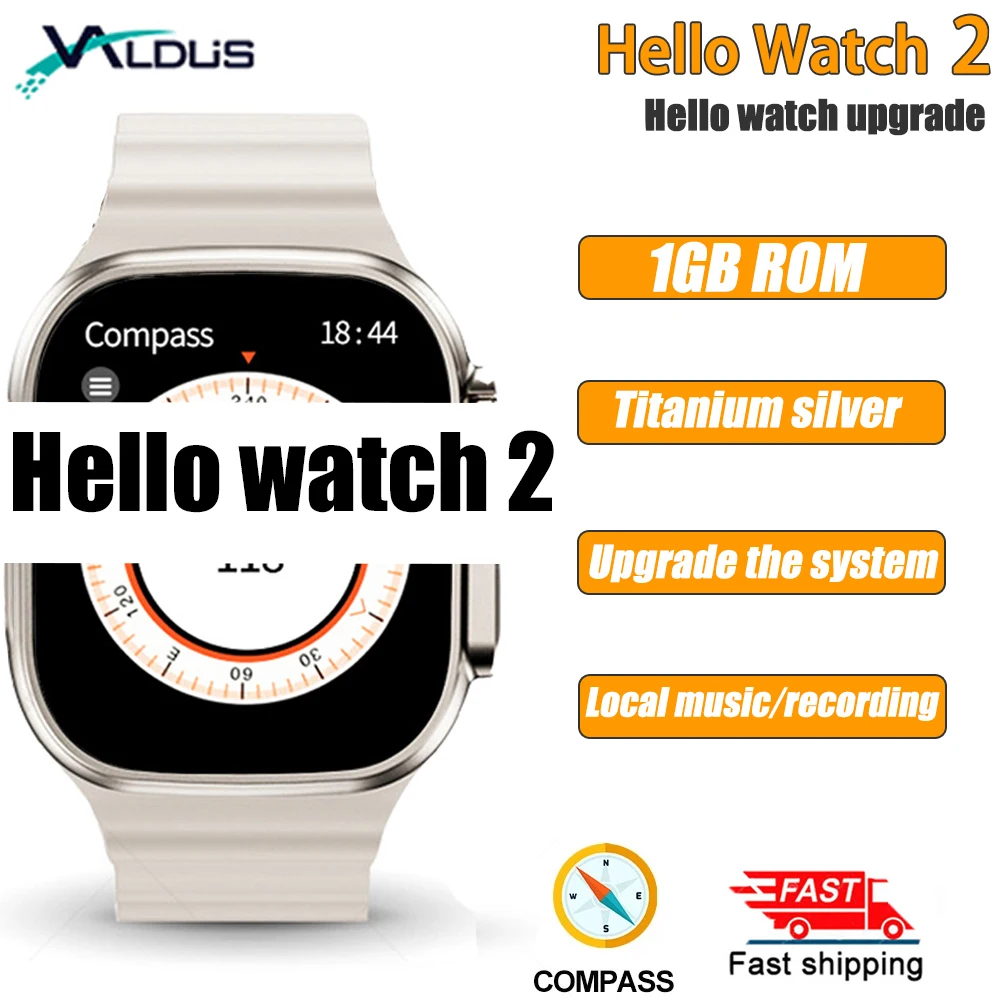 Hello Watch 2 Smart Watch 49mm Men WomenUpgraded 1GB 2.02 Inch NFC Compass Smartwatch Series 8 Ultra Local Music for Android IOS images - 6