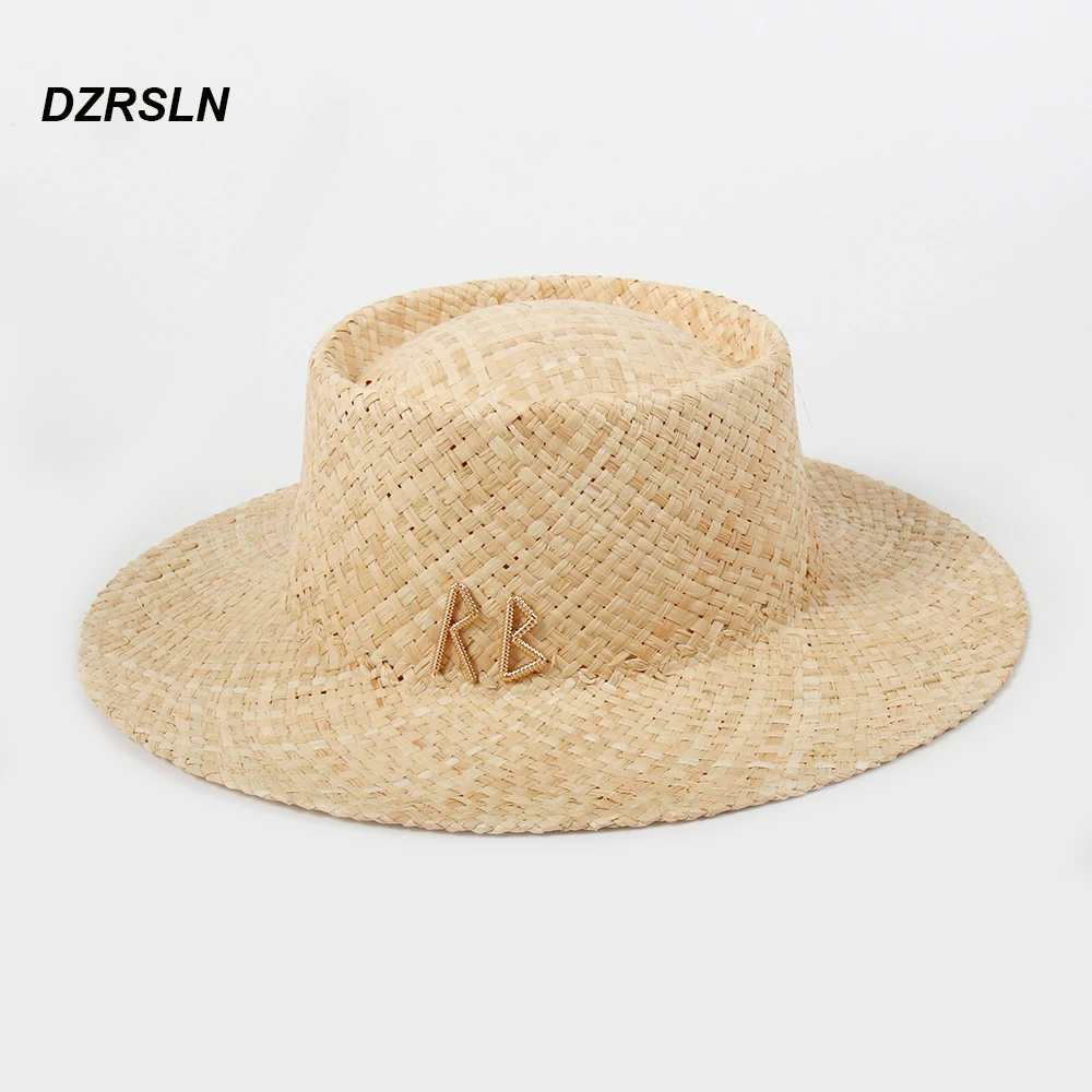 

Роскошные брендовые шляпы от солнца из рафии для женщин, летняя женская шляпа, аксессуар для платья, шляпы