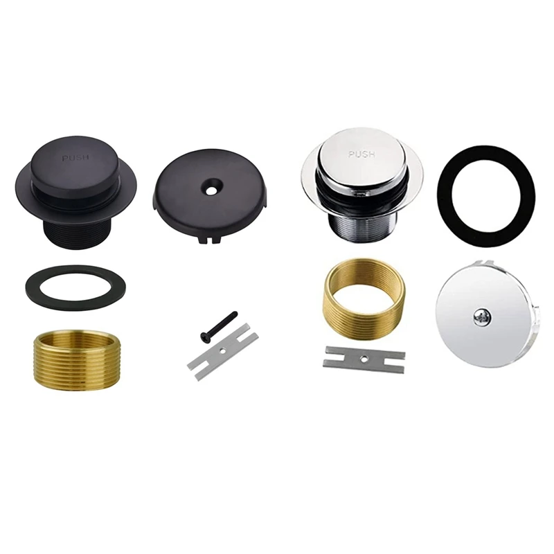 

Bathtub Drain Tip-Toe Single Hole,Tub Drain Trim Set Conversion Kit Assembly, Coarse Thread Replacement Trim Kit