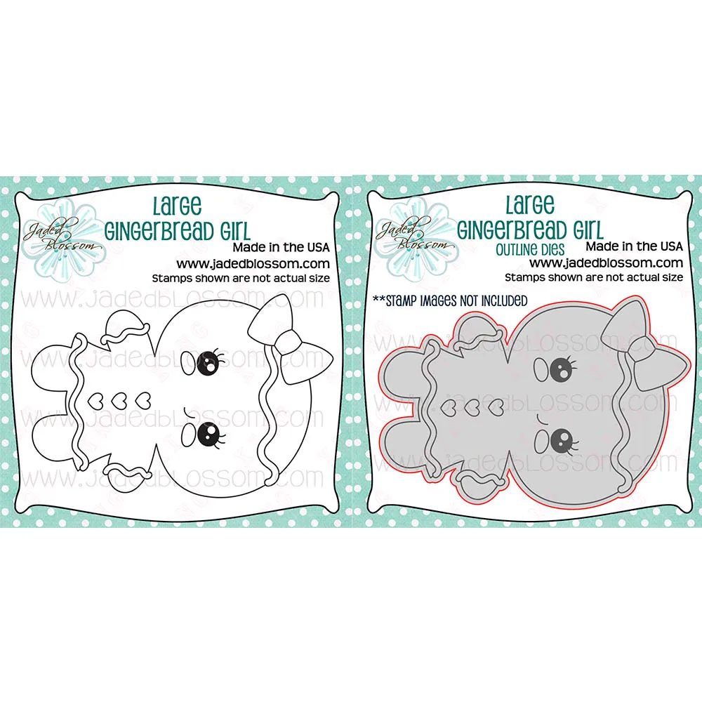 

New Metal Cutting Dies Diy Scrapbook 2022 Christmas Arrival Craft Album Decoration Embossing Molds Large Gingerbread Girl Stamps