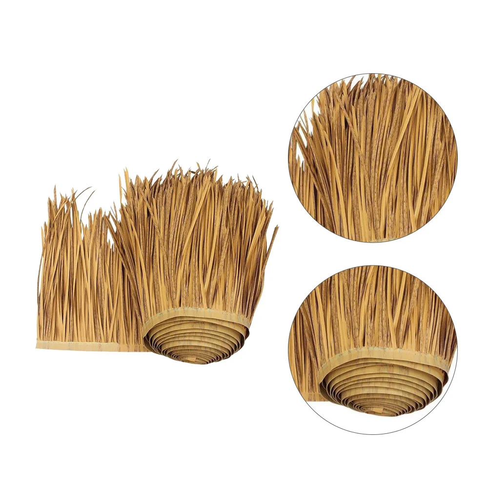 

Thatched Straw Roof Carpet Trim DIY Mexican Palm Roll Wind Chime Hanger Tiki Hut Tile Palapa Roofing