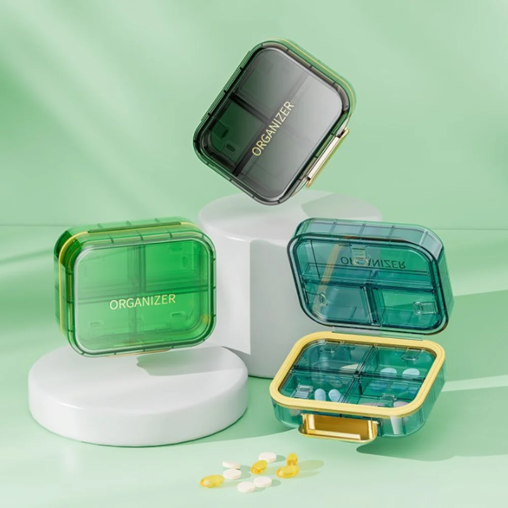 Дозатор для таблеток с 7 сетками пылезащитный водонепроницаемый мини-коробка