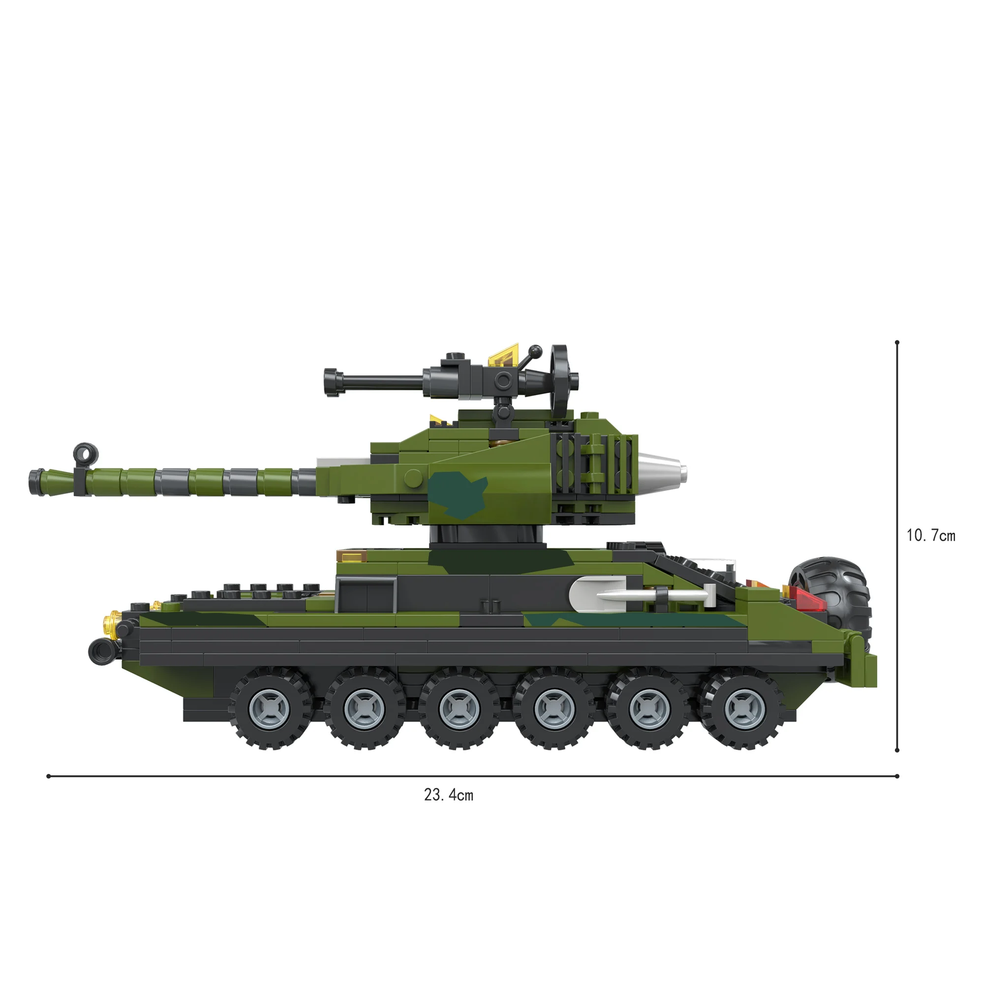 Набор Образовательных Строительных Блоков Cogo 8-в-1 844 Шт. Модель Основного Боевого