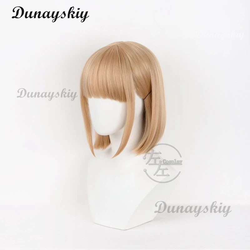 Аниме Blue Box Chinatsu Kano Hina Chono Косплей Парик Светло-коричневый Короткие волосы Розовый